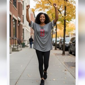 ⚾️Boston Red Sox Logo Gray Short Sleeve T-Shirt